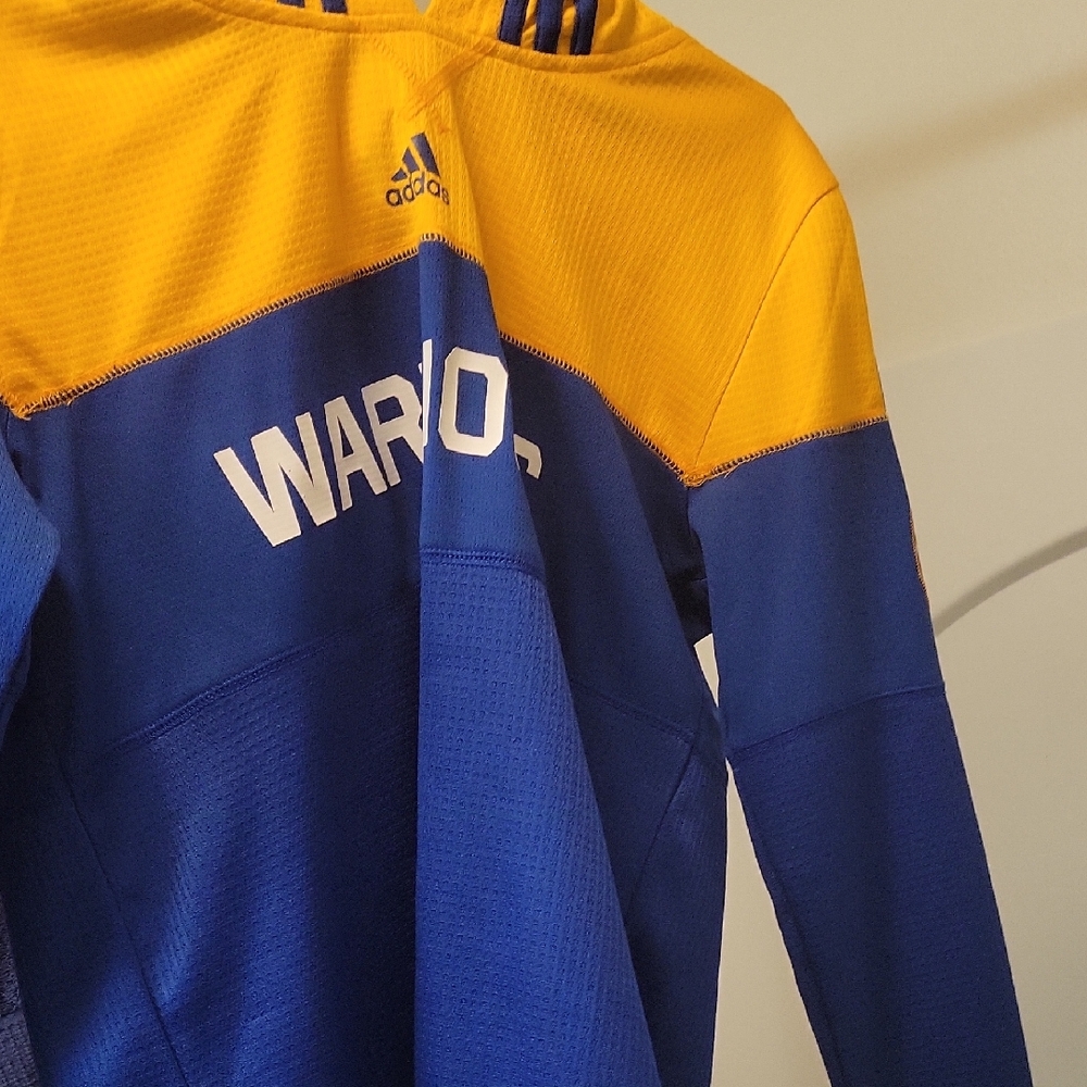 Adidas Blue and Yellow Warriors Hoodie